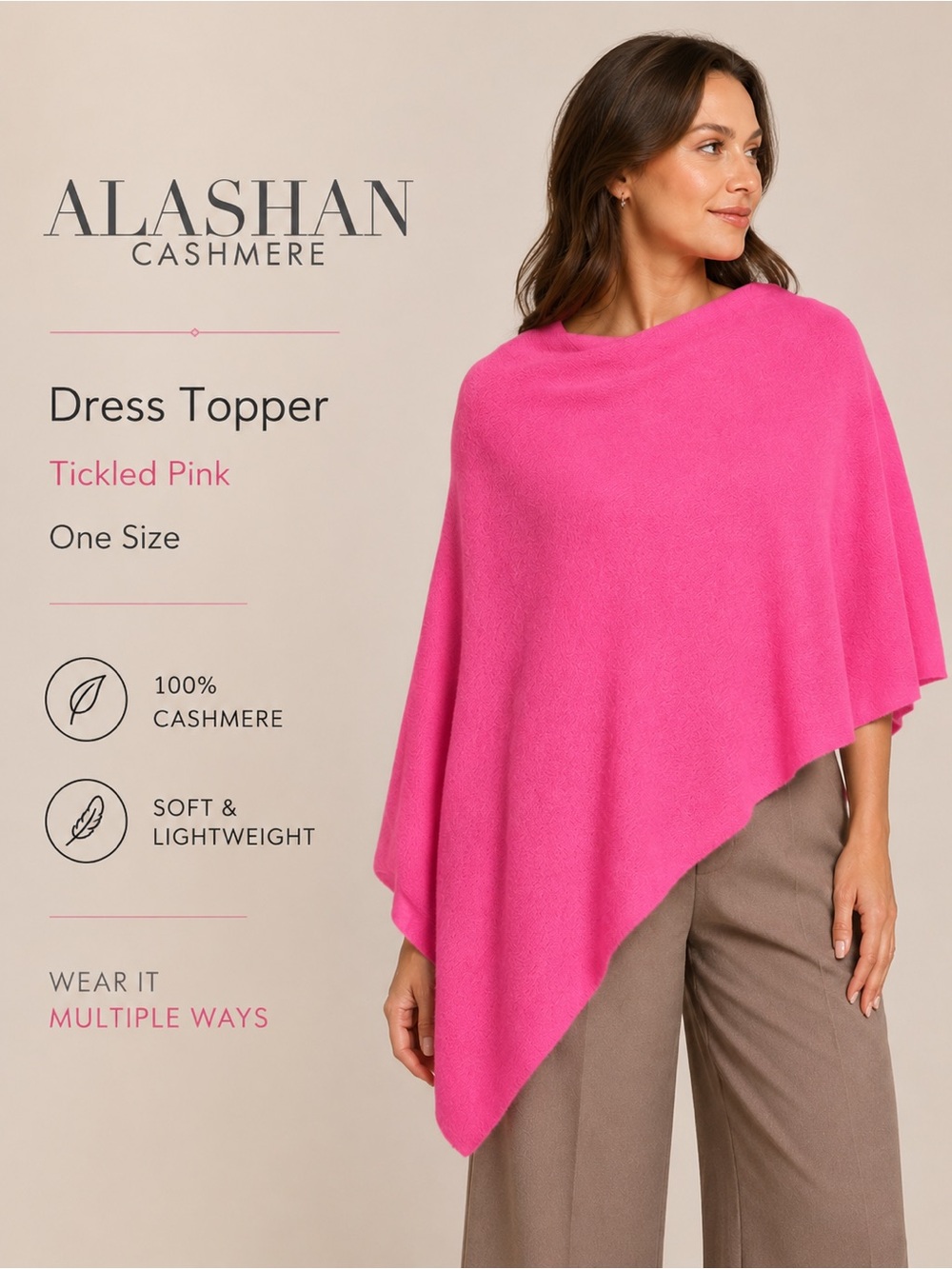 Alashan Cashmere Tickled Pink Dress Topper